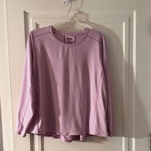 Duluth Trading Co Purple stripe Long Sleeve Tee